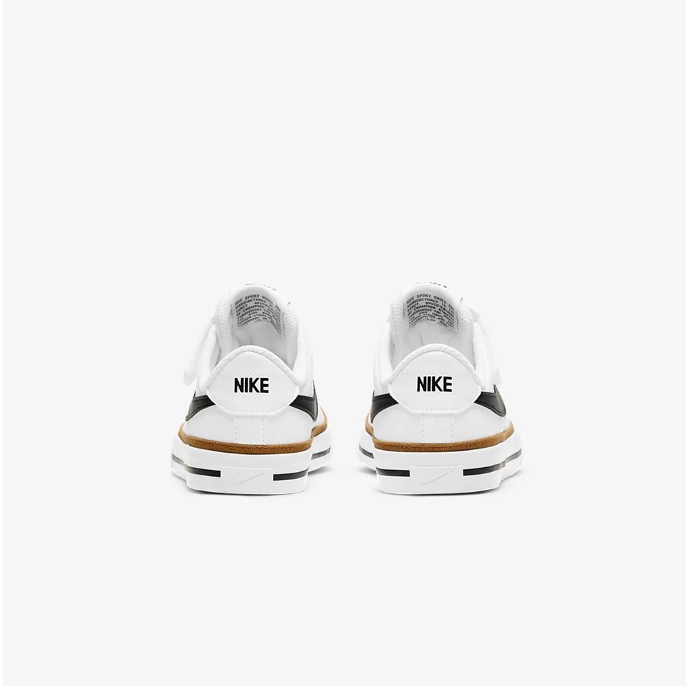 Nike Court Legacy Low White Desert Ochre Little Kids Shoes 11Y-3Y DA5381-102 - Picture 2 of 6
